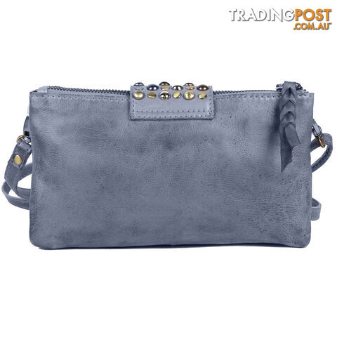 WALDEN LIGHT BLUE GENUINE LEATHER LADIES HANDBAG