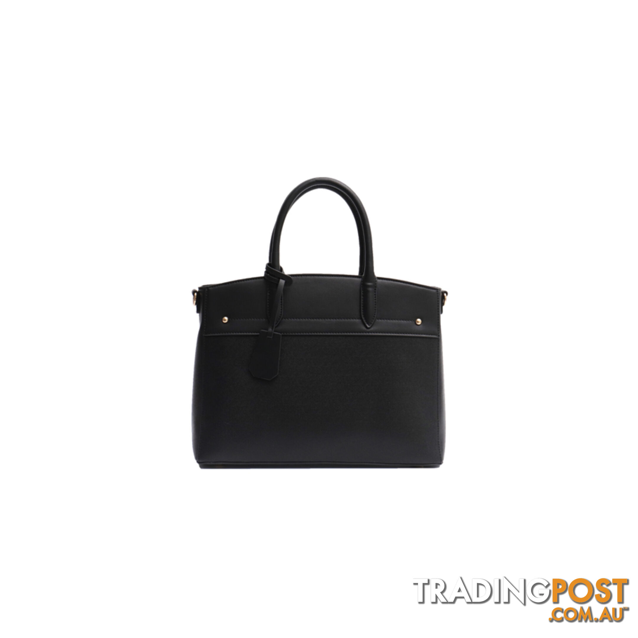 AMELIE BLACK VEGAN LEATHER LADIES WORK HANDBAG