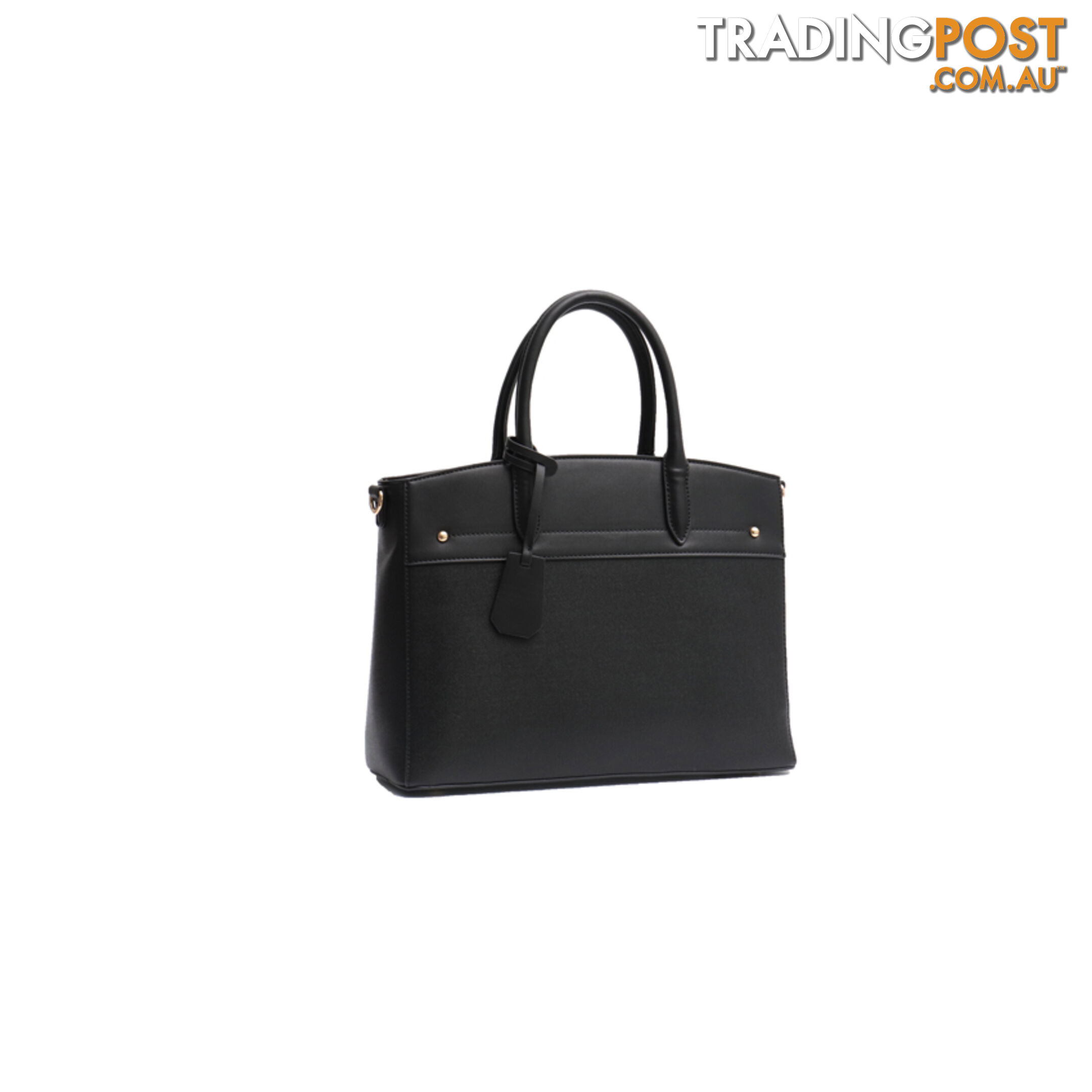 AMELIE BLACK VEGAN LEATHER LADIES WORK HANDBAG