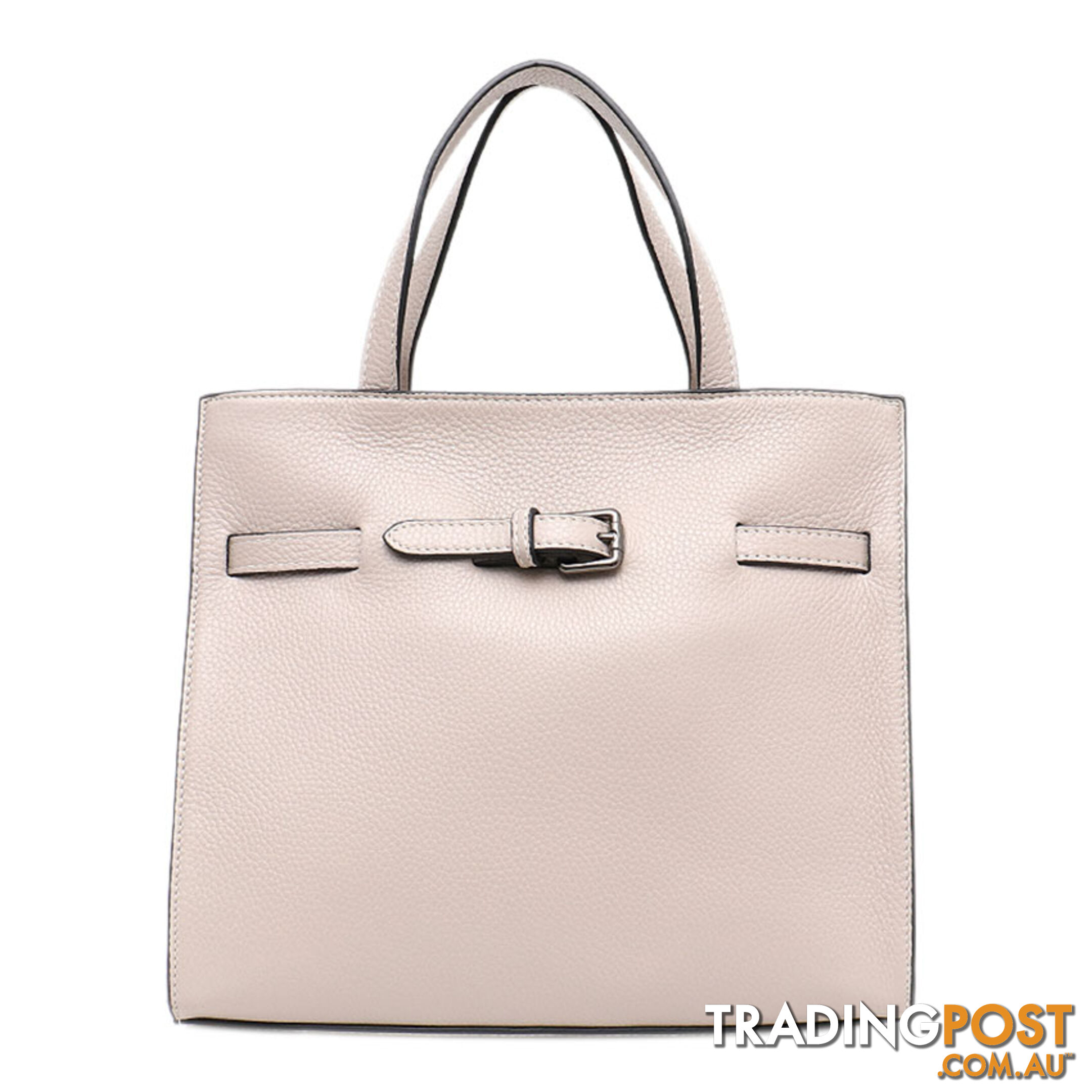 KIND BEIGE GENUINE LEATHER WOMENS HANDBAG