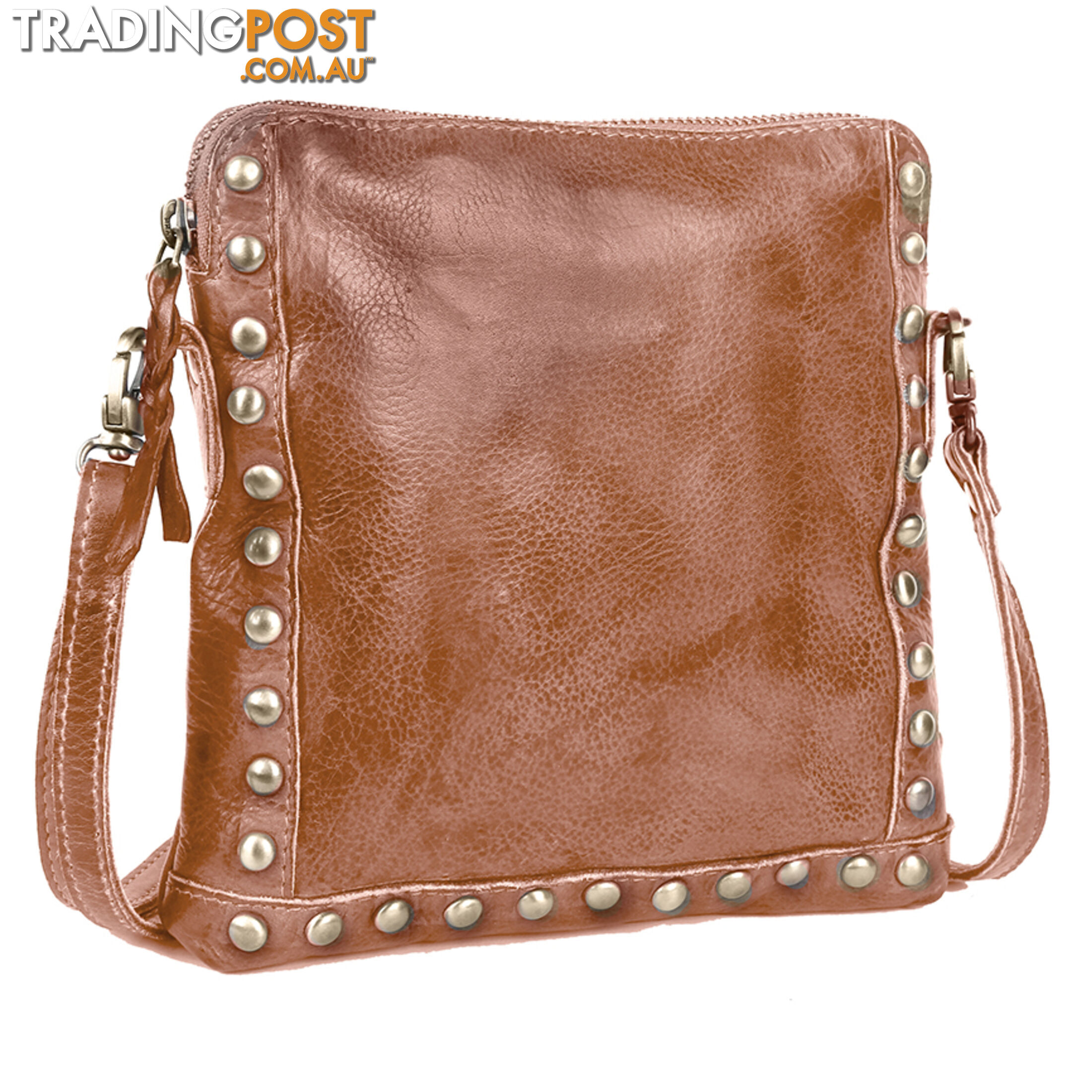 WEST TAN GENUINE LEATHER LADIES HANDBAG