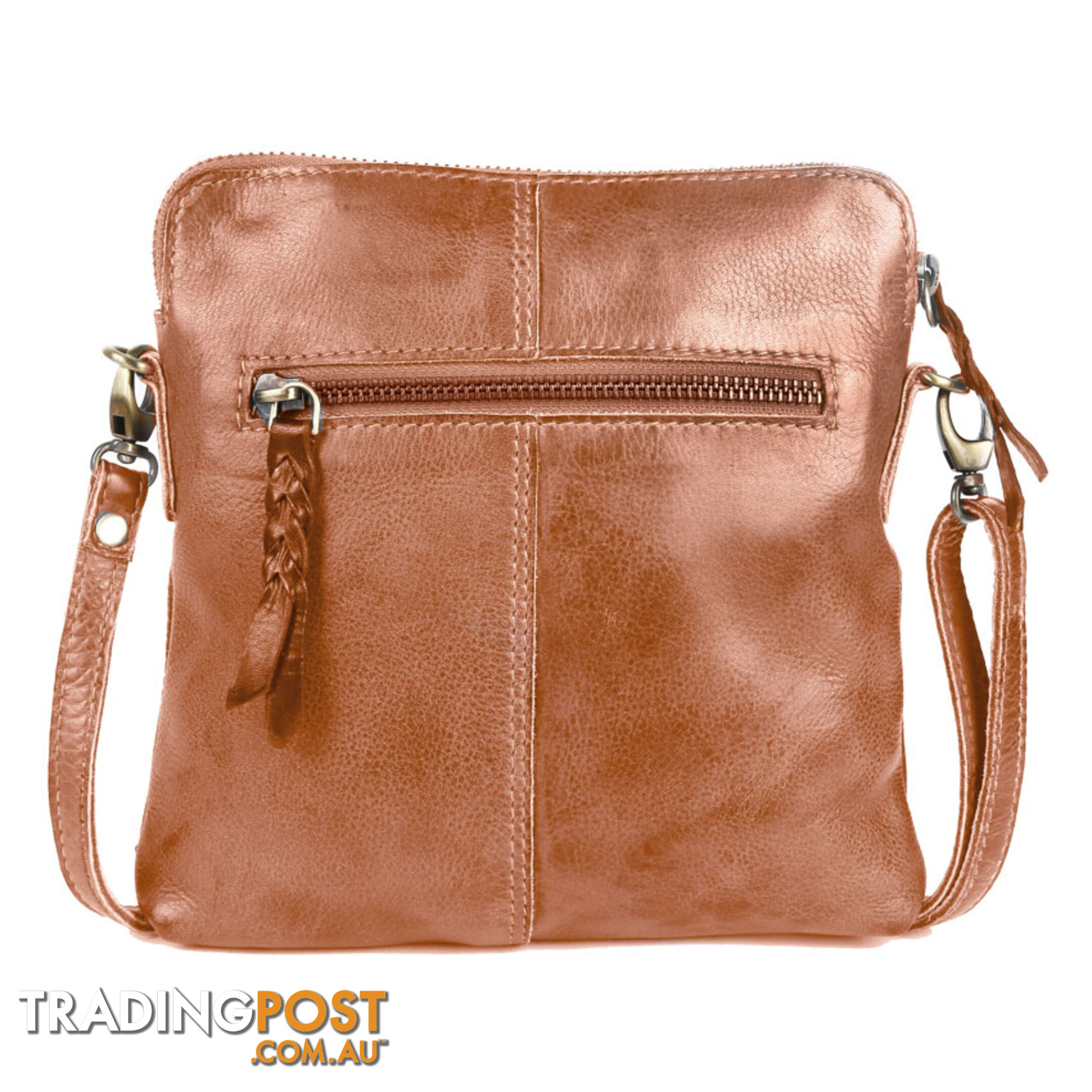 WEST TAN GENUINE LEATHER LADIES HANDBAG