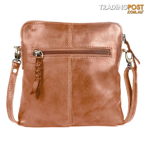 WEST TAN GENUINE LEATHER LADIES HANDBAG