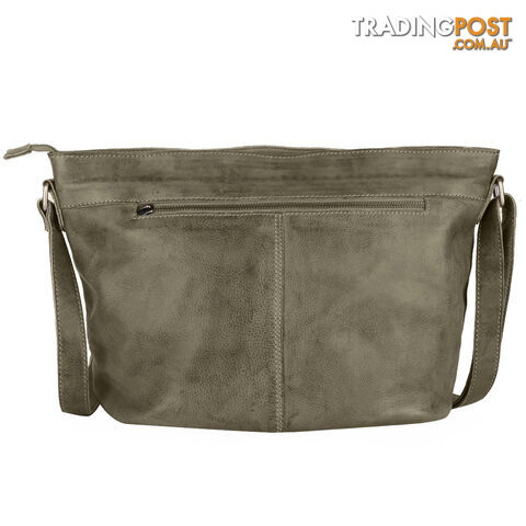 WEBSTER OLIVE GENUINE LEATHER LADIES HANDBAG