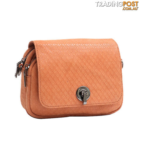 JAYNE TAN GENUINE LEATHER LADIES CROSS BODY HANDBAG