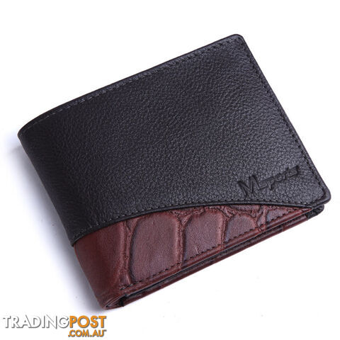 MS3 Genuine Cowhide Leather Mens Sport Wallet