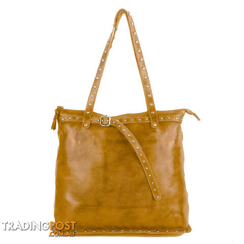 WELLINGTON MUSTARD GENUINE LEATHER LADIES HANDBAG