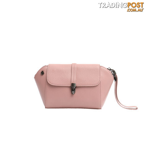 KARMEL PINK GENUINE LEATHER LADIES SMALL HANDBAG