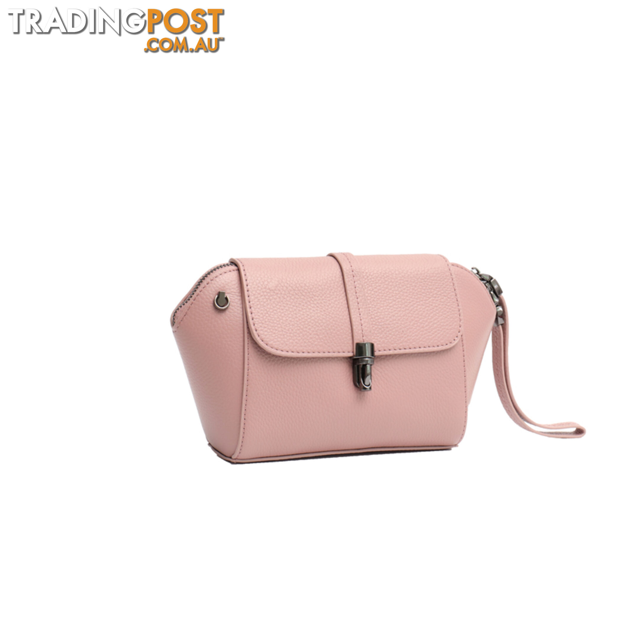 KARMEL PINK GENUINE LEATHER LADIES SMALL HANDBAG