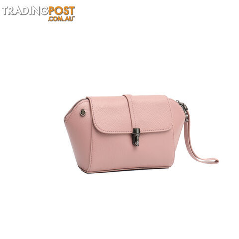 KARMEL PINK GENUINE LEATHER LADIES SMALL HANDBAG