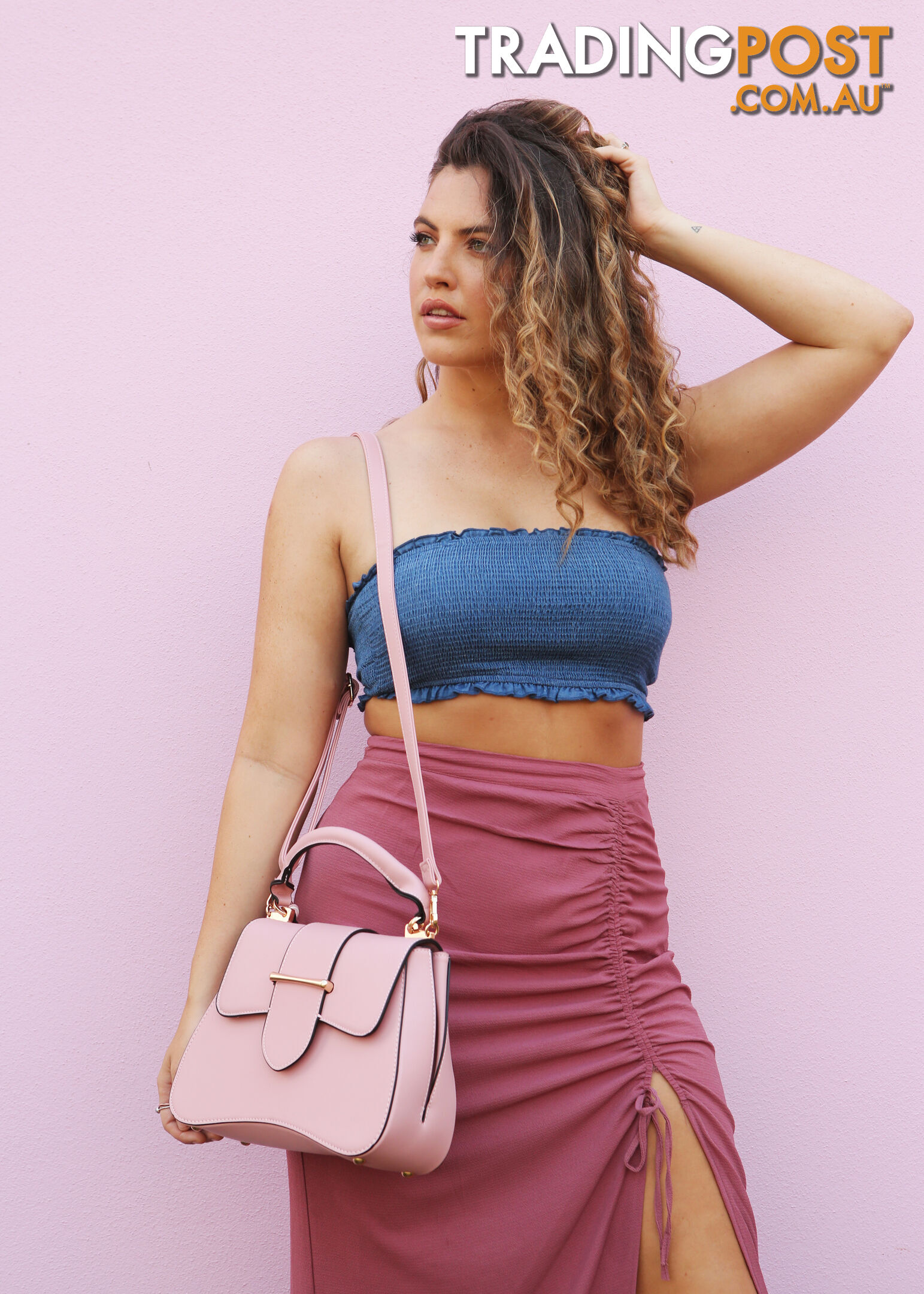 FREE PINK VEGAN LEATHER WOMENS HANDBAG