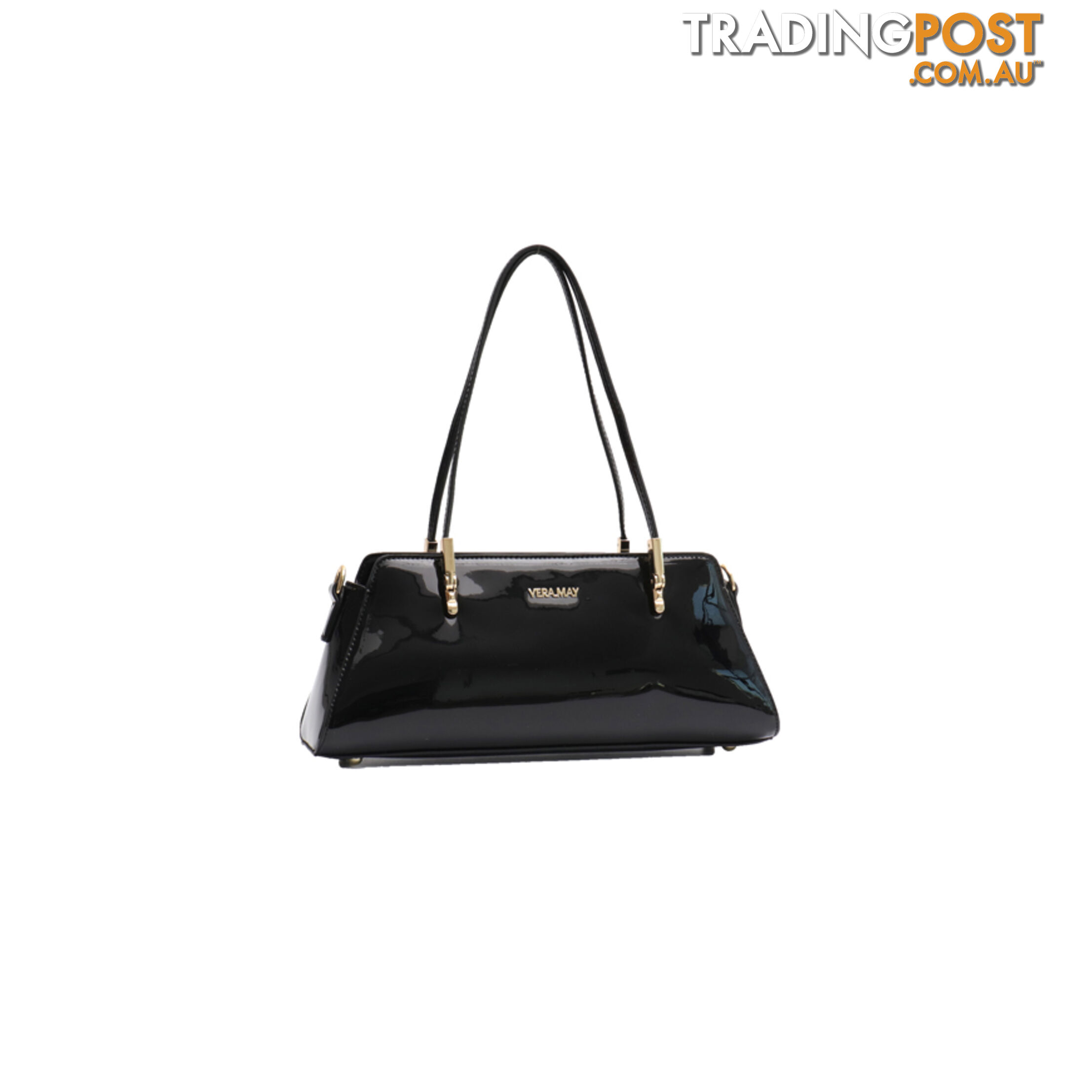 TIANNA BLACK VEGAN LEATHER LADIES HANDBAG