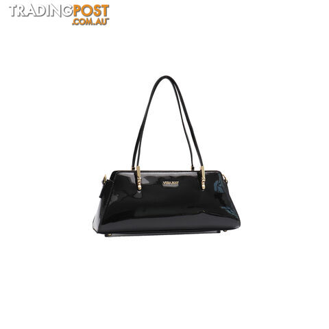 TIANNA BLACK VEGAN LEATHER LADIES HANDBAG