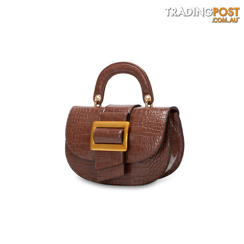 ROSABELLA Brown Croc Womens Fashion Handbag