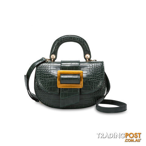 ROSABELLA Emerald Green Croc Womens Fashion  Handbag