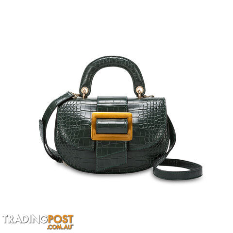 ROSABELLA Emerald Green Croc Womens Fashion  Handbag