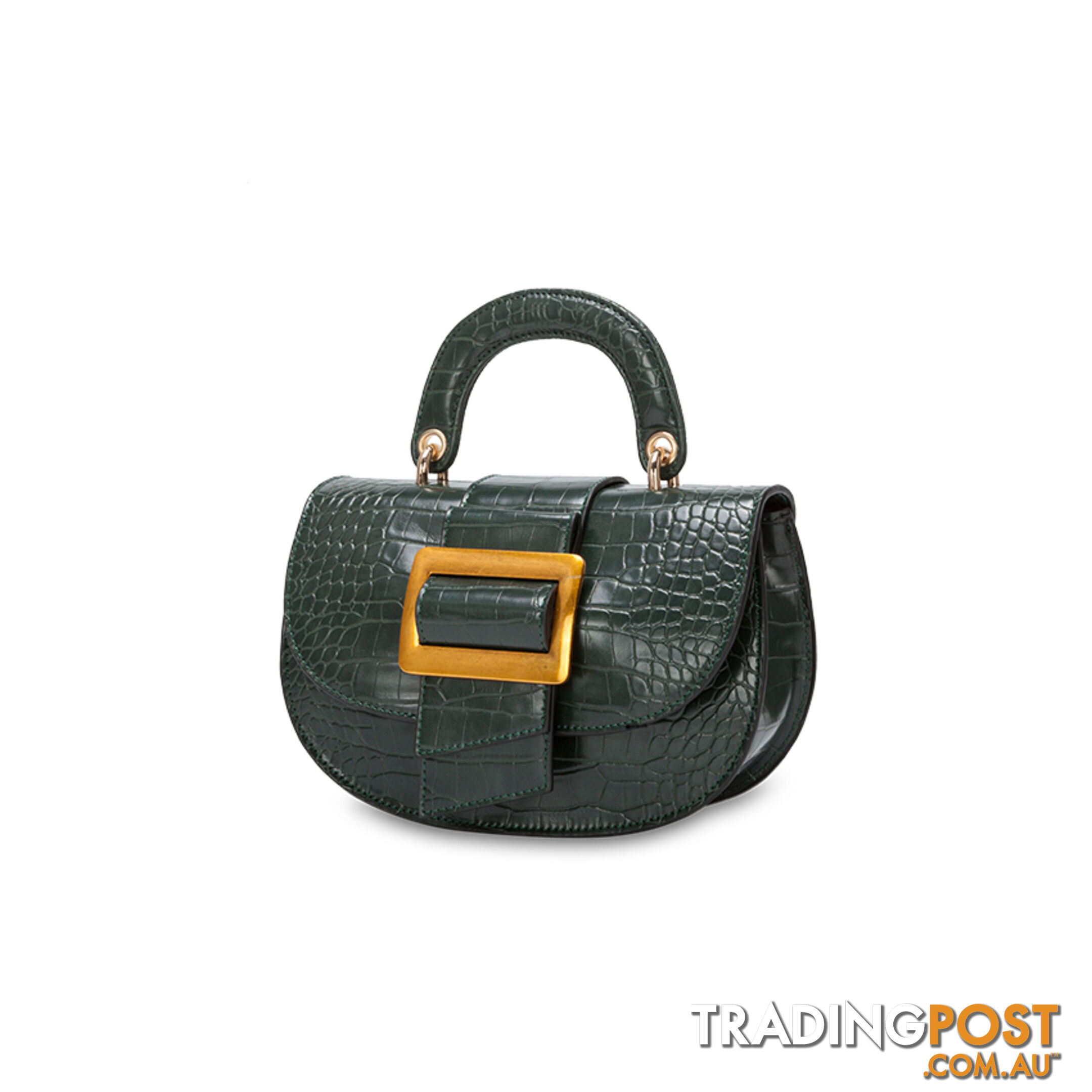 ROSABELLA Emerald Green Croc Womens Fashion  Handbag