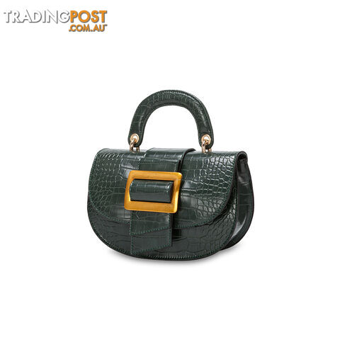 ROSABELLA Emerald Green Croc Womens Fashion  Handbag