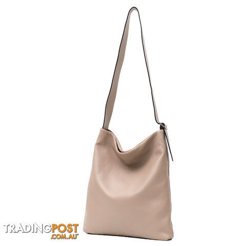 QUINN BEIGE GENUINE LEATHER WOMENS HANDBAG