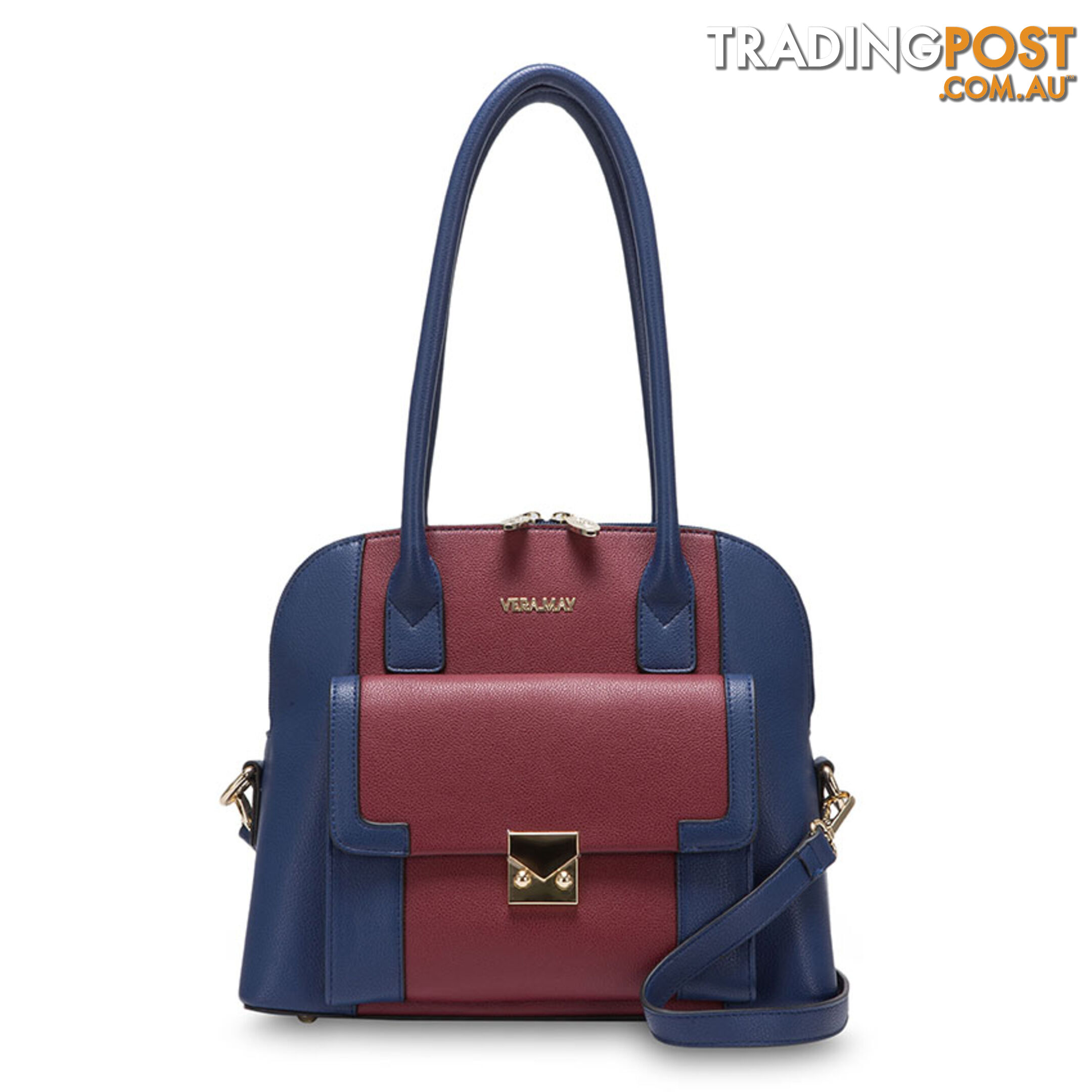 LIANA Navy & Burgundy Womens Handbag