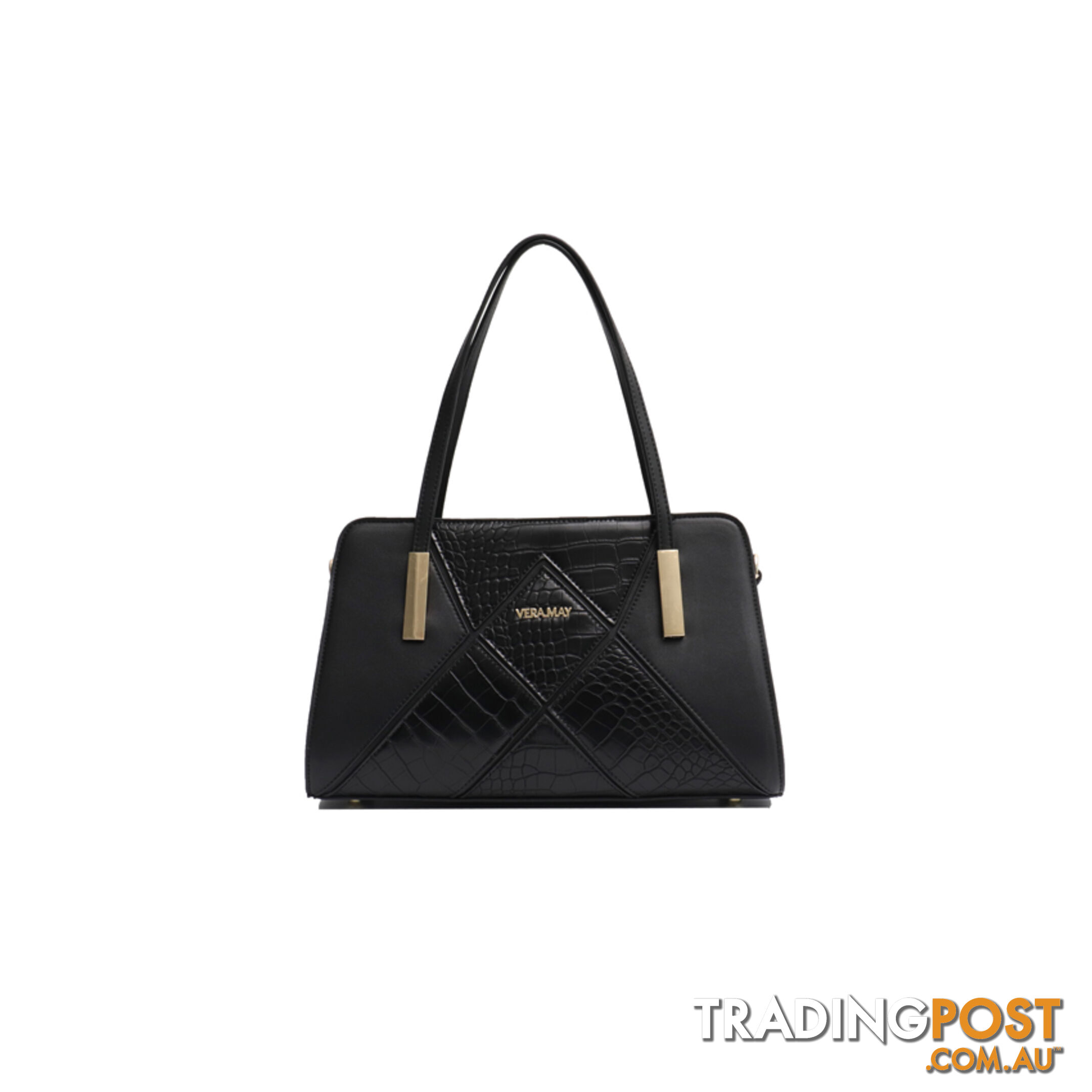 SHANNON BLACK VEGAN LEATHER LADIES HANDBAG