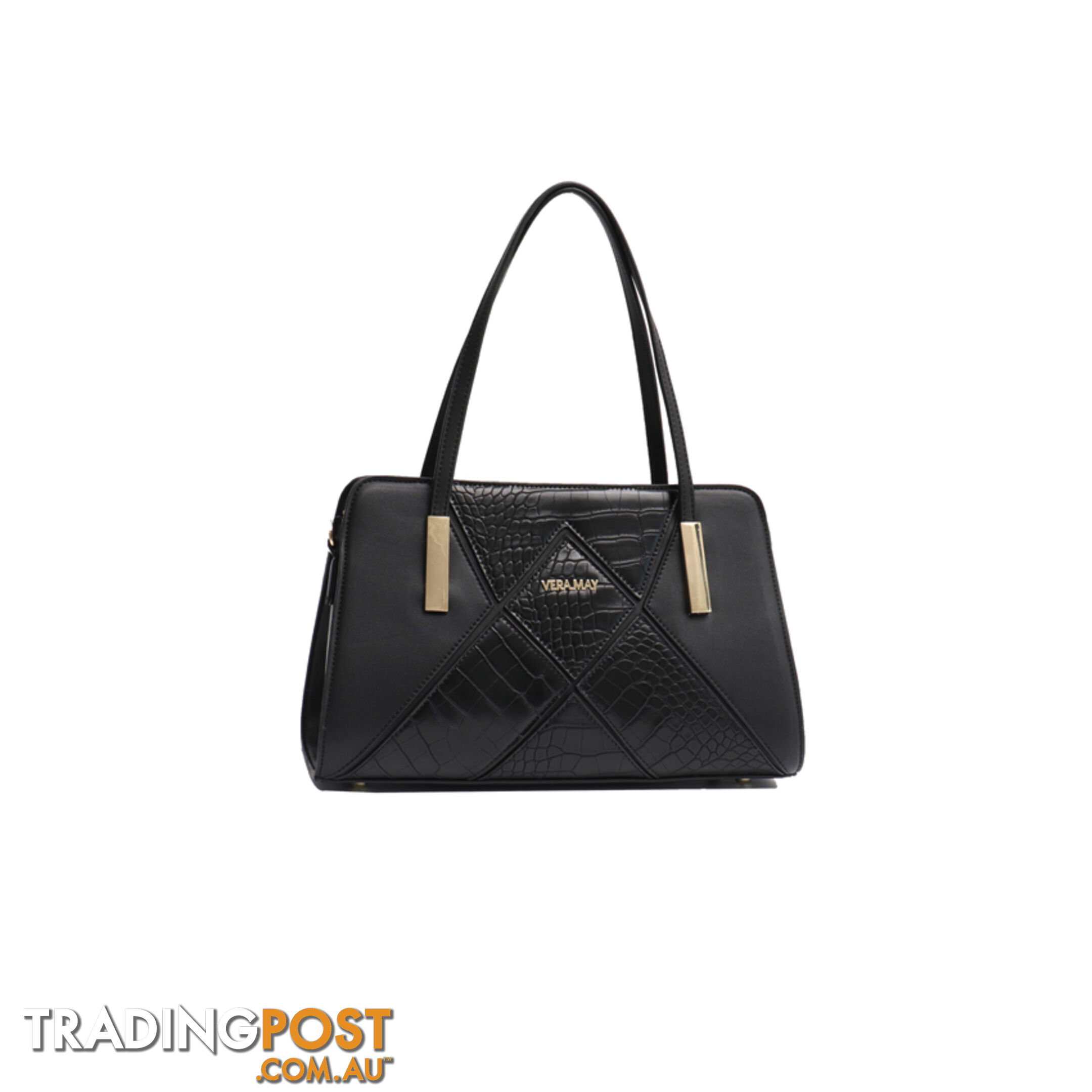 SHANNON BLACK VEGAN LEATHER LADIES HANDBAG