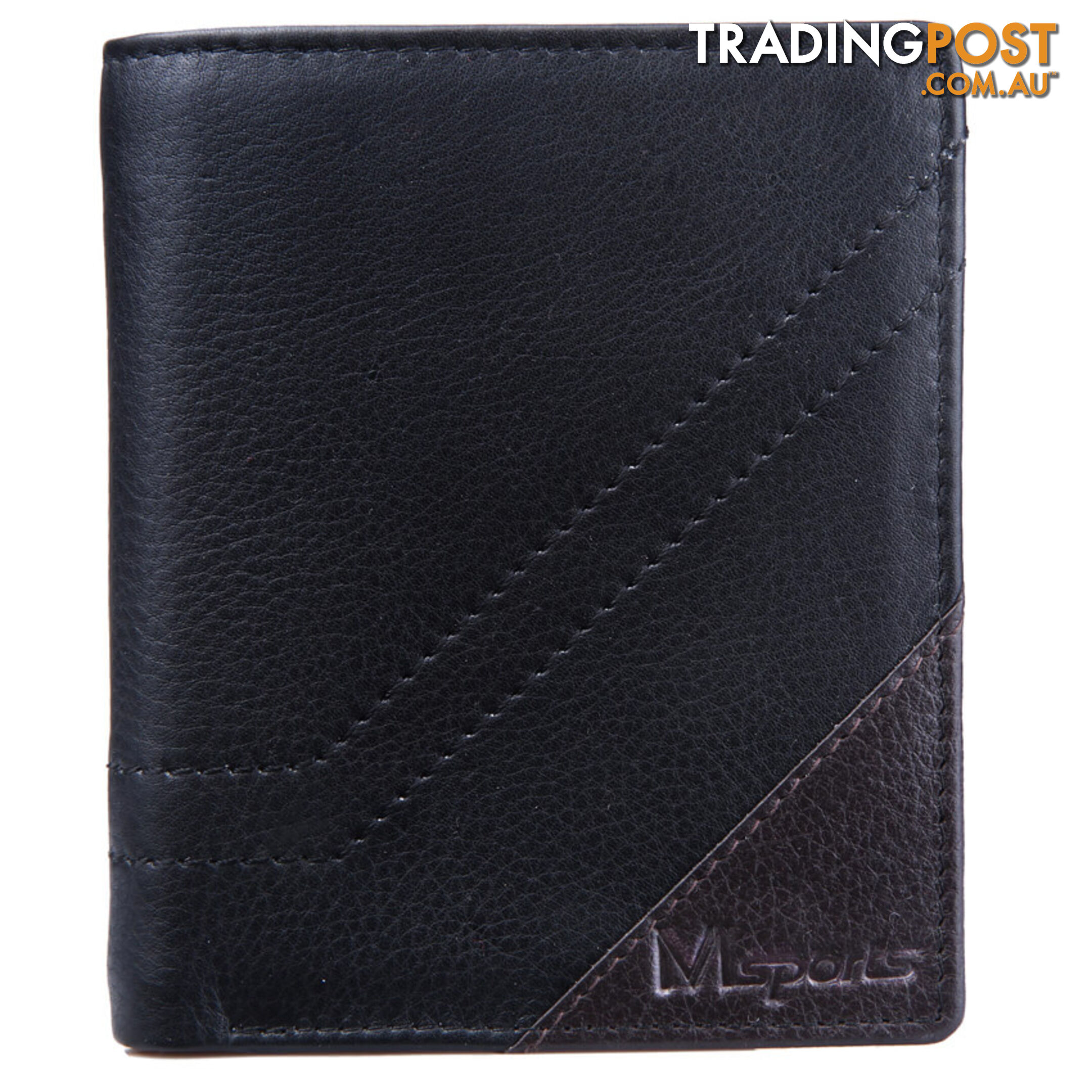 MS6 Genuine Cowhide Leather Mens Sport Wallet