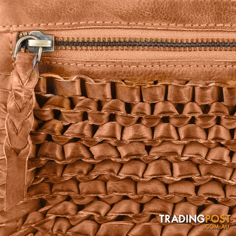 WESTON TAN GENUINE LEATHER LADIES HANDBAG