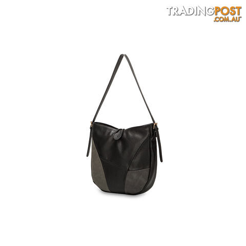 ELARA Black Patch Fashion Womens Handbag