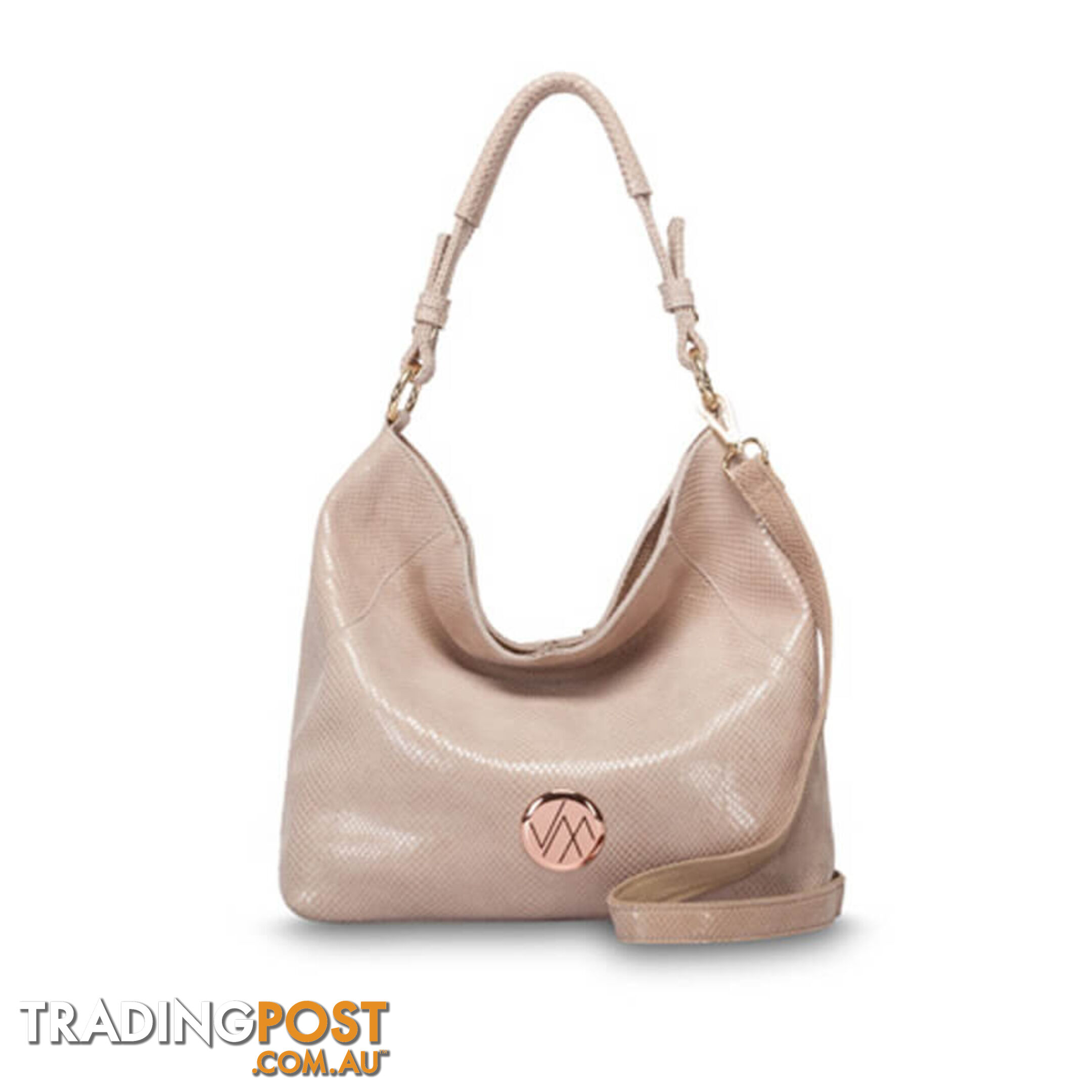 CHARLIE Beige Genuine Leather Womens Handbag