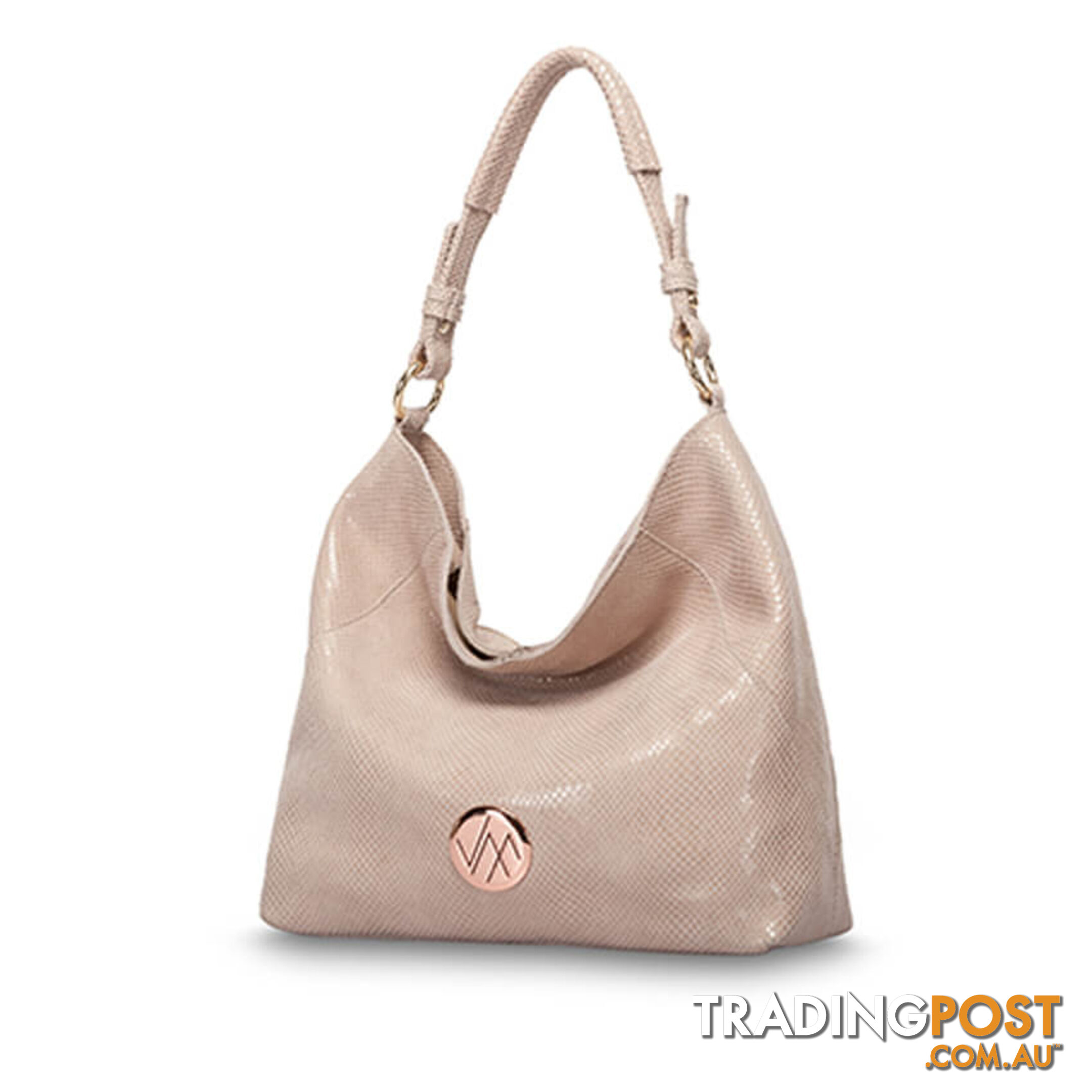 CHARLIE Beige Genuine Leather Womens Handbag