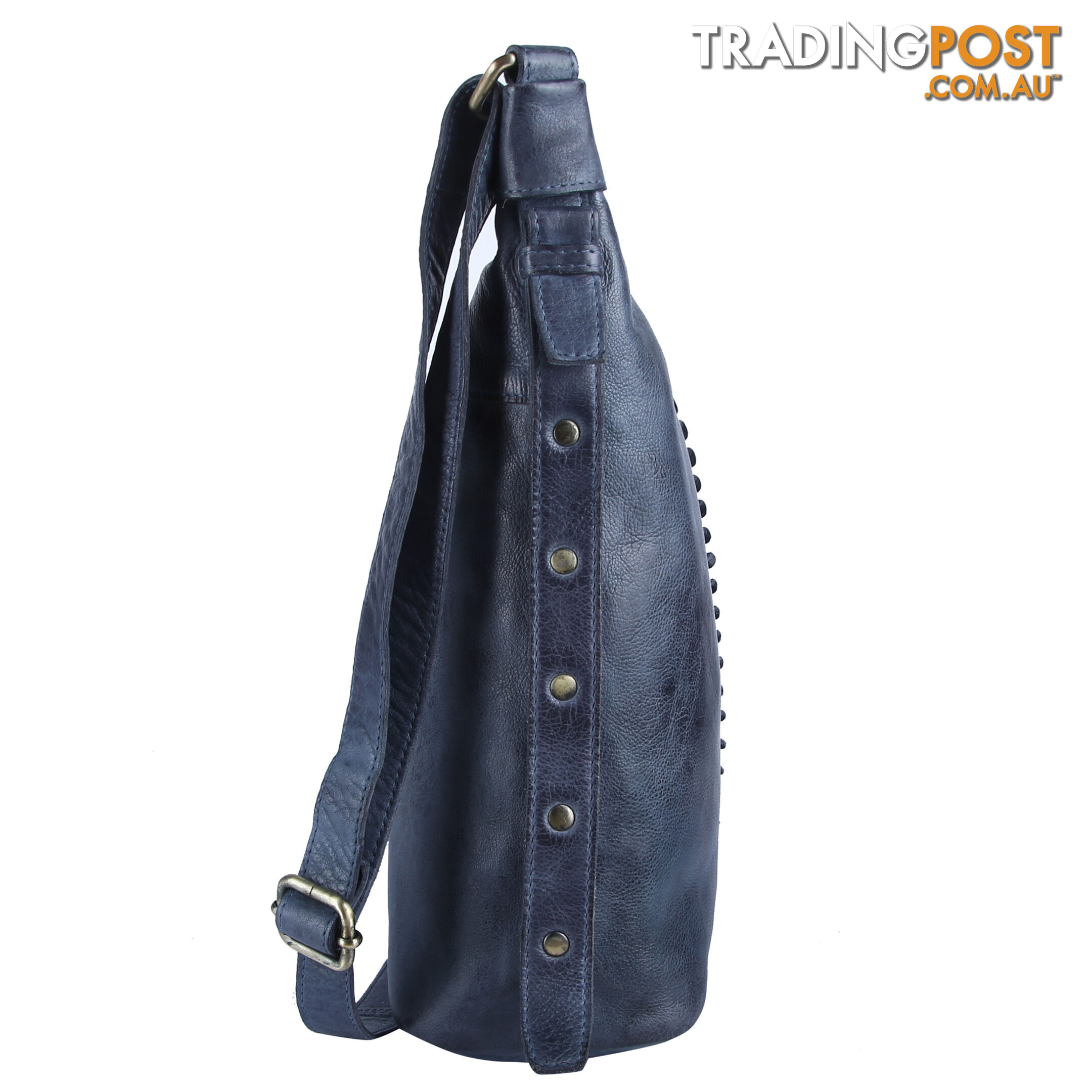 BLAZE Denim Blue Genuine Leather Womens Handbag