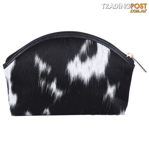 ASHTON White Cowhide Clutch Coin Purse