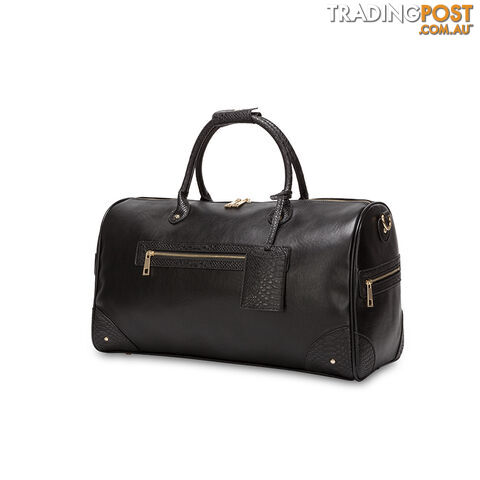 ANZIO BLACK  OVERNIGHT TRAVEL BAG