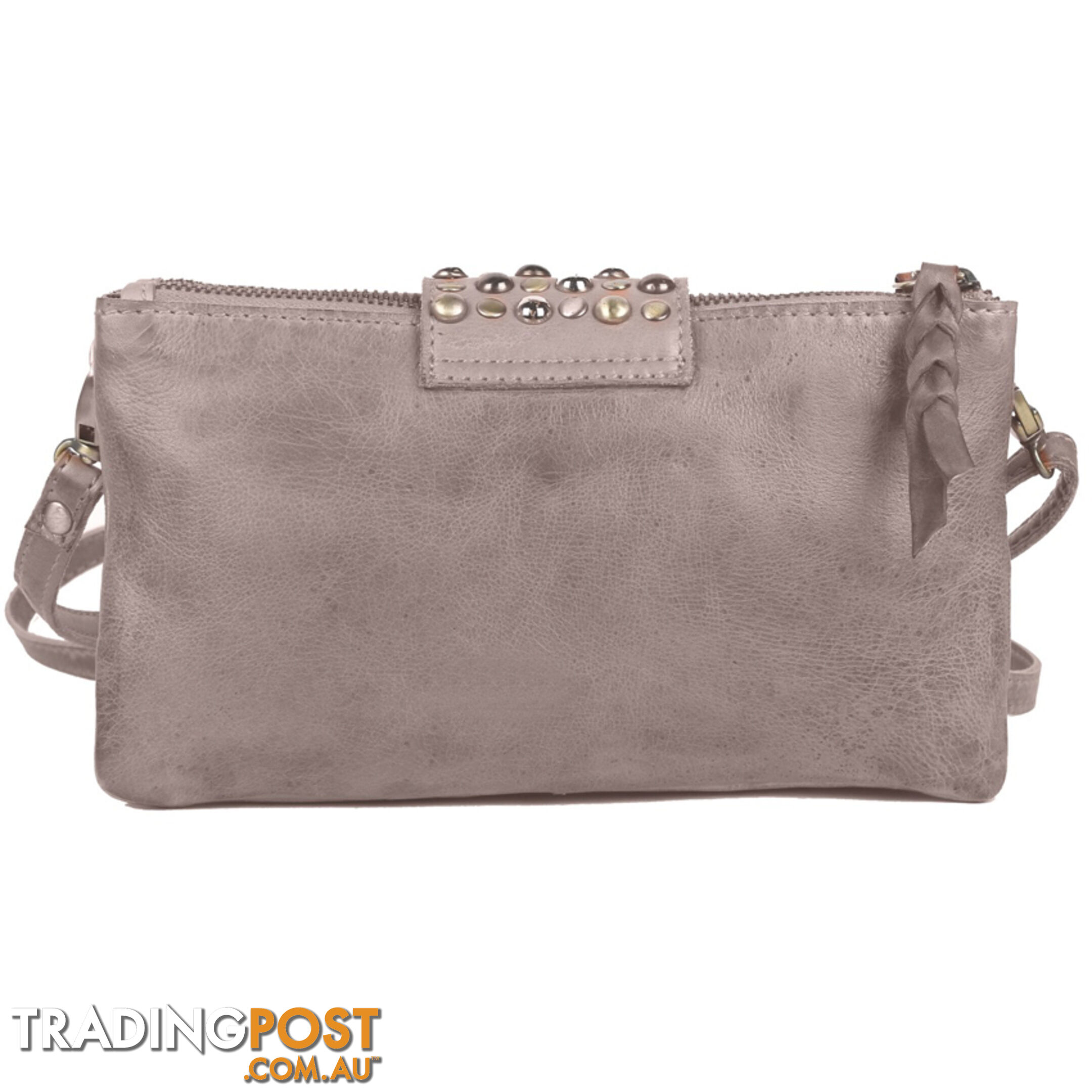 WALDEN GREY GENUINE LEATHER LADIES HANDBAG