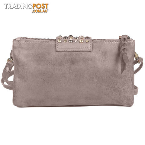 WALDEN GREY GENUINE LEATHER LADIES HANDBAG