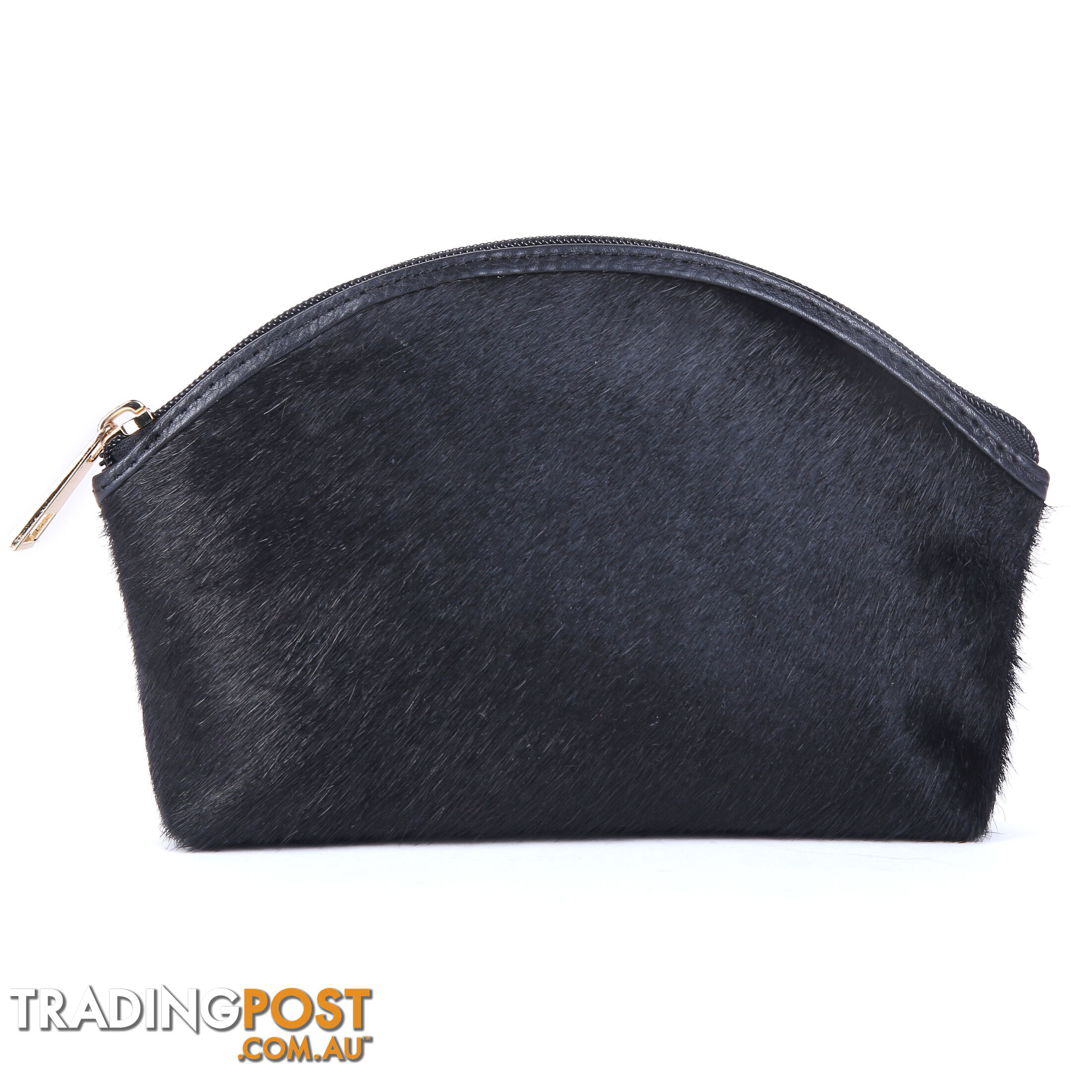 ASHTON Black Cowhide Clutch Coin Purse