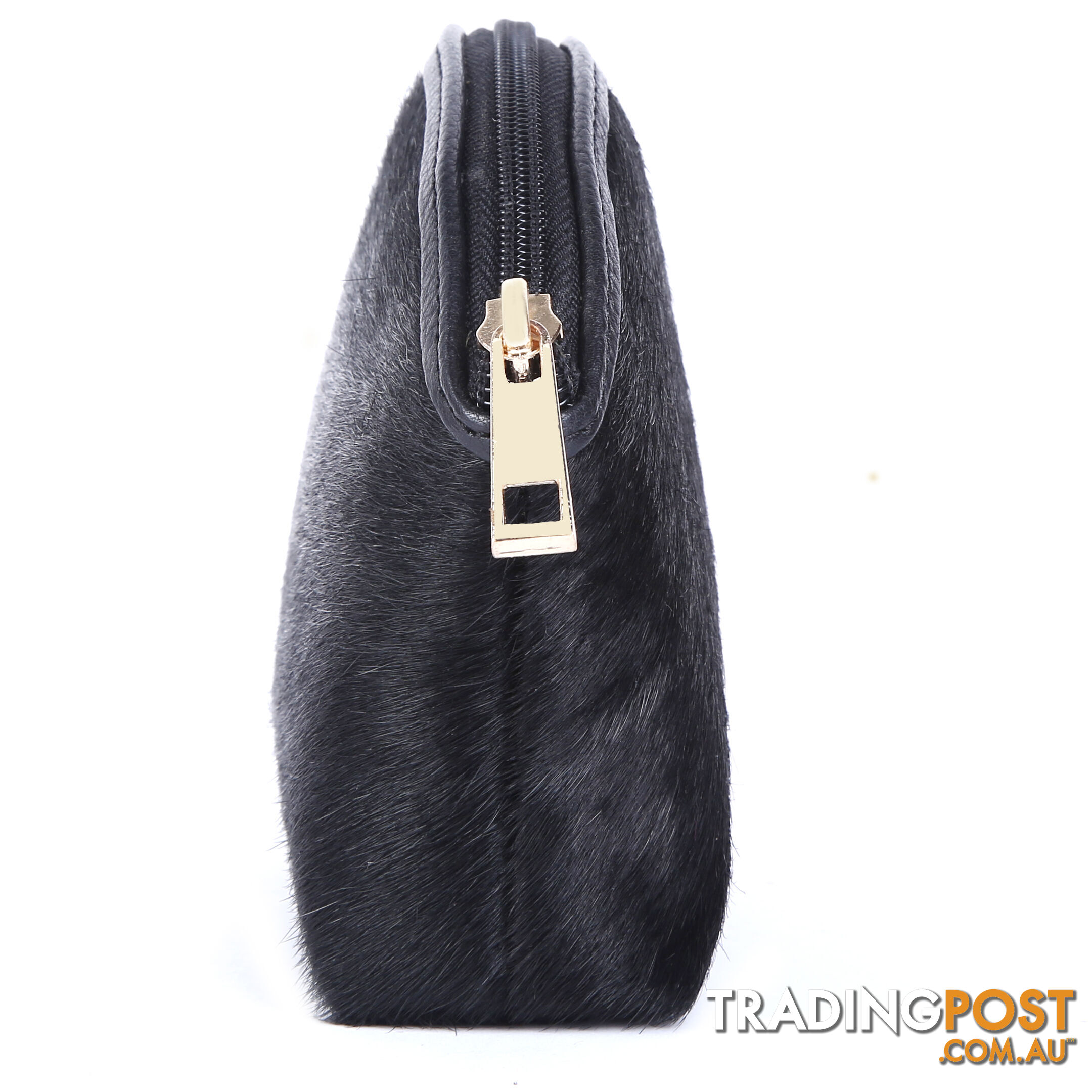 ASHTON Black Cowhide Clutch Coin Purse