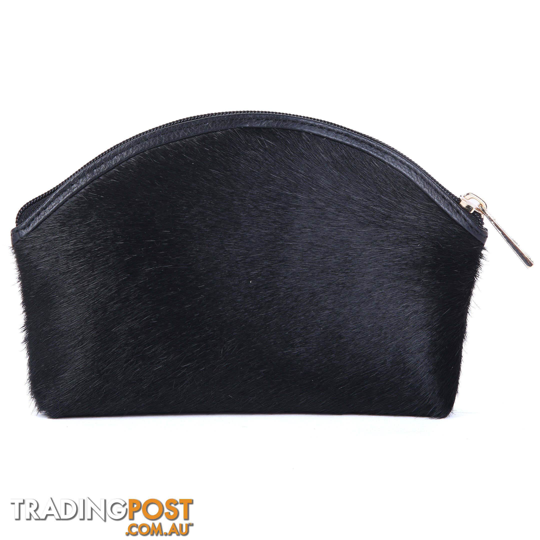 ASHTON Black Cowhide Clutch Coin Purse