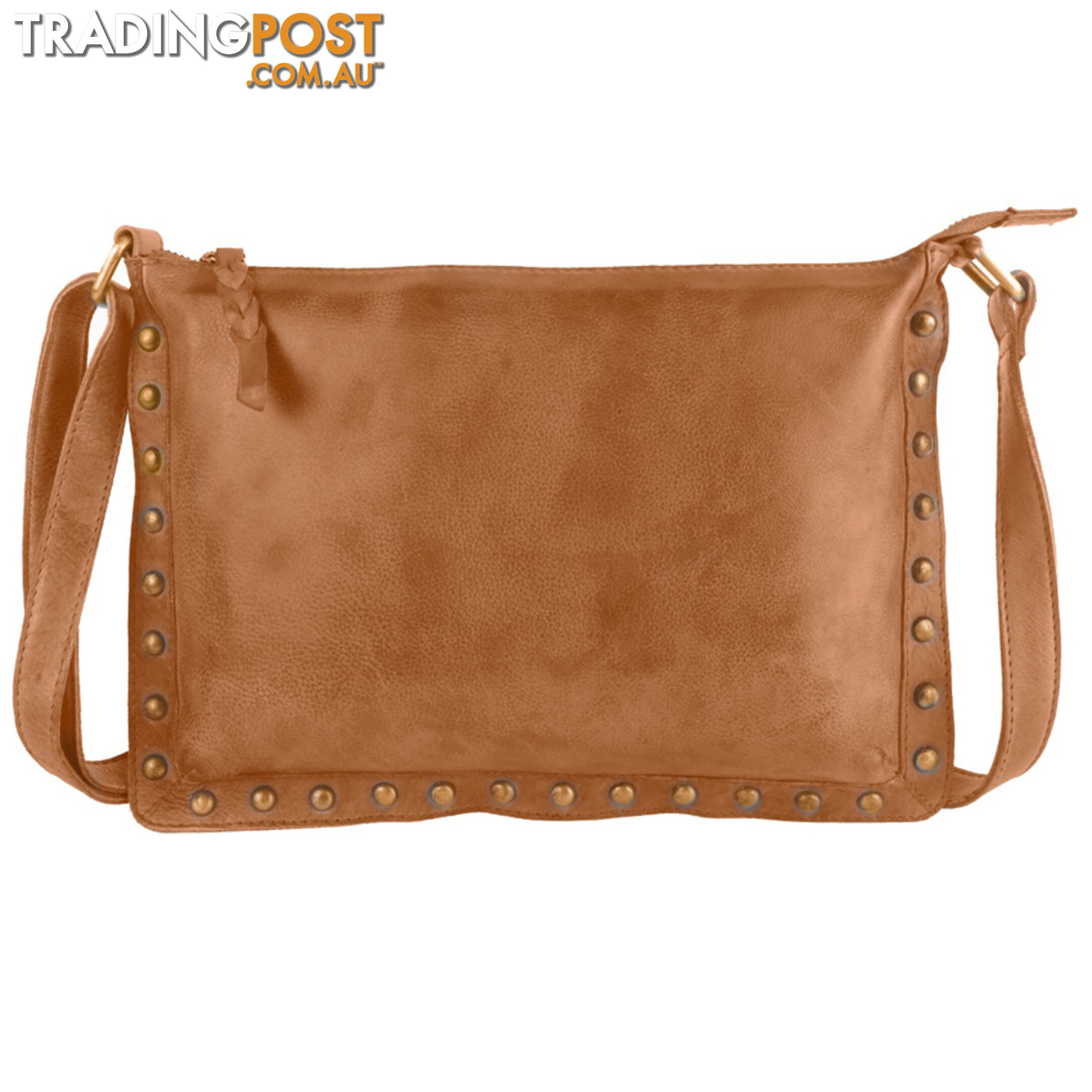 WILD TAN GENUINE LEATHER LADIES HANDBAG