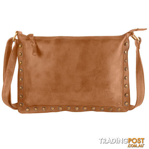 WILD TAN GENUINE LEATHER LADIES HANDBAG