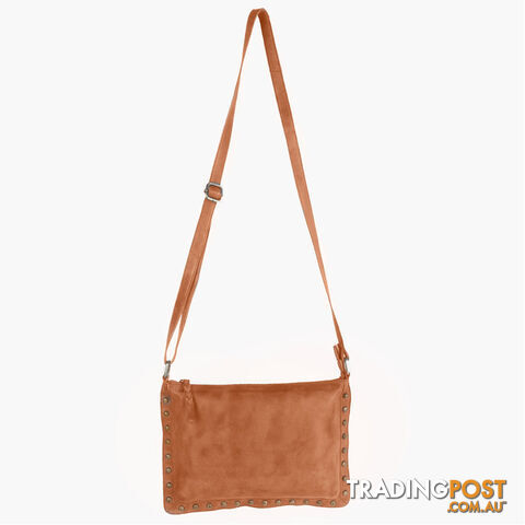 WILD TAN GENUINE LEATHER LADIES HANDBAG