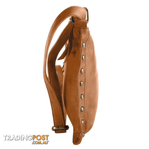 WILD TAN GENUINE LEATHER LADIES HANDBAG