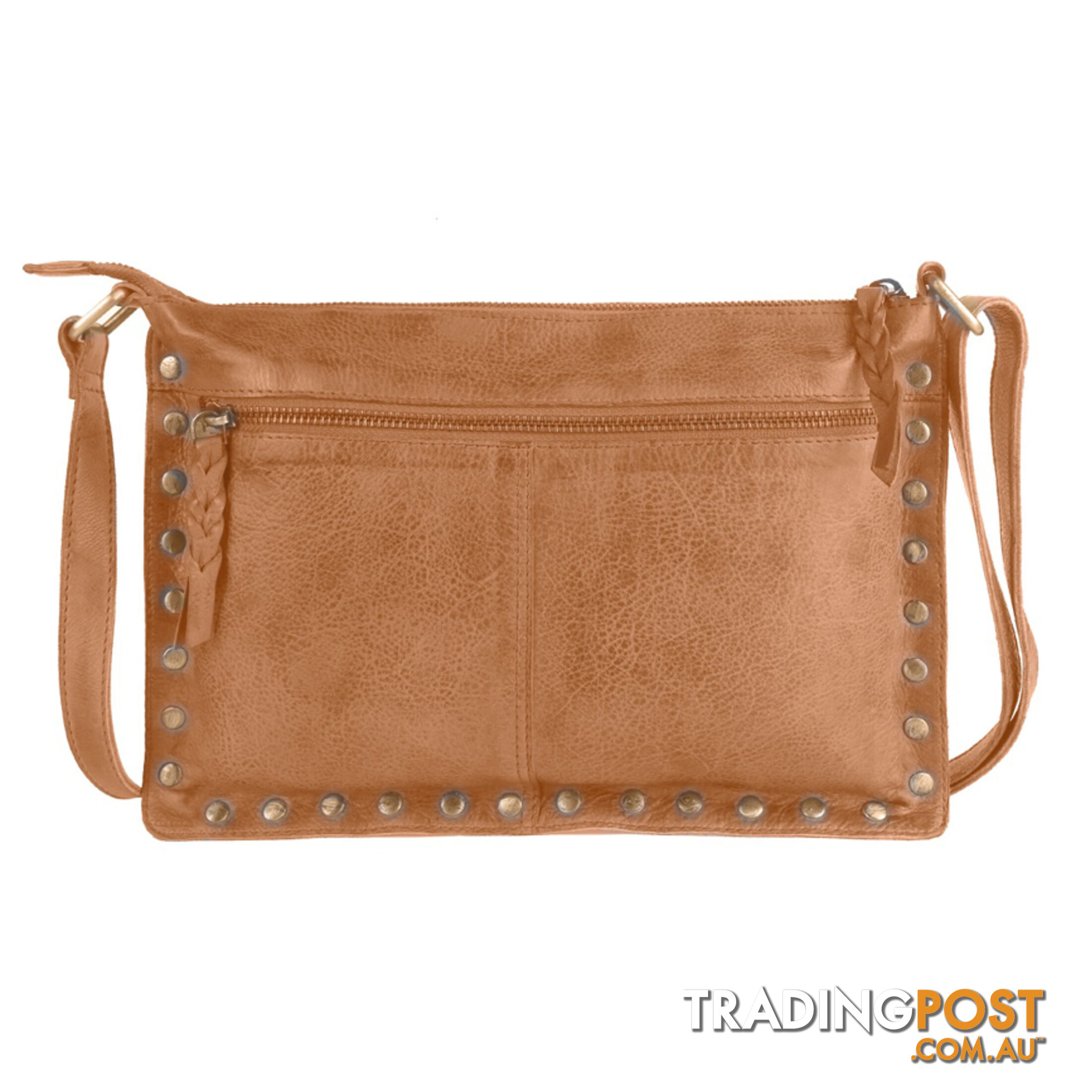 WILD TAN GENUINE LEATHER LADIES HANDBAG