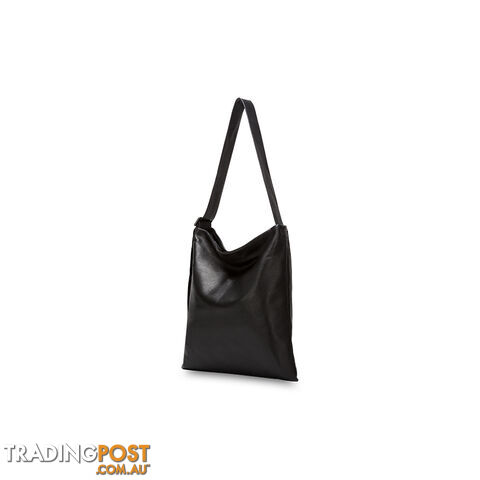 QUINN BLACK GENUINE LEATHER WOMENS HANDBAG