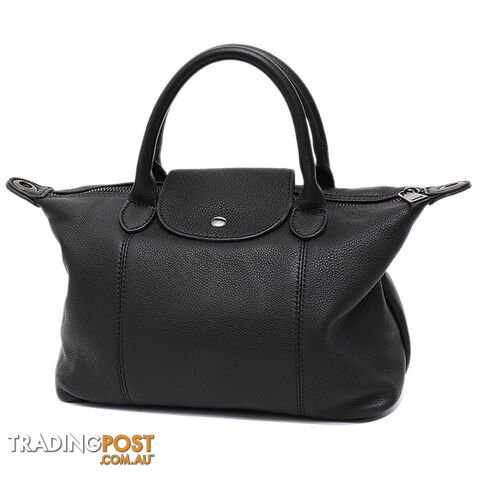 DREAMY BLACK GENUINE LEATHER WOMENS HANDBAG