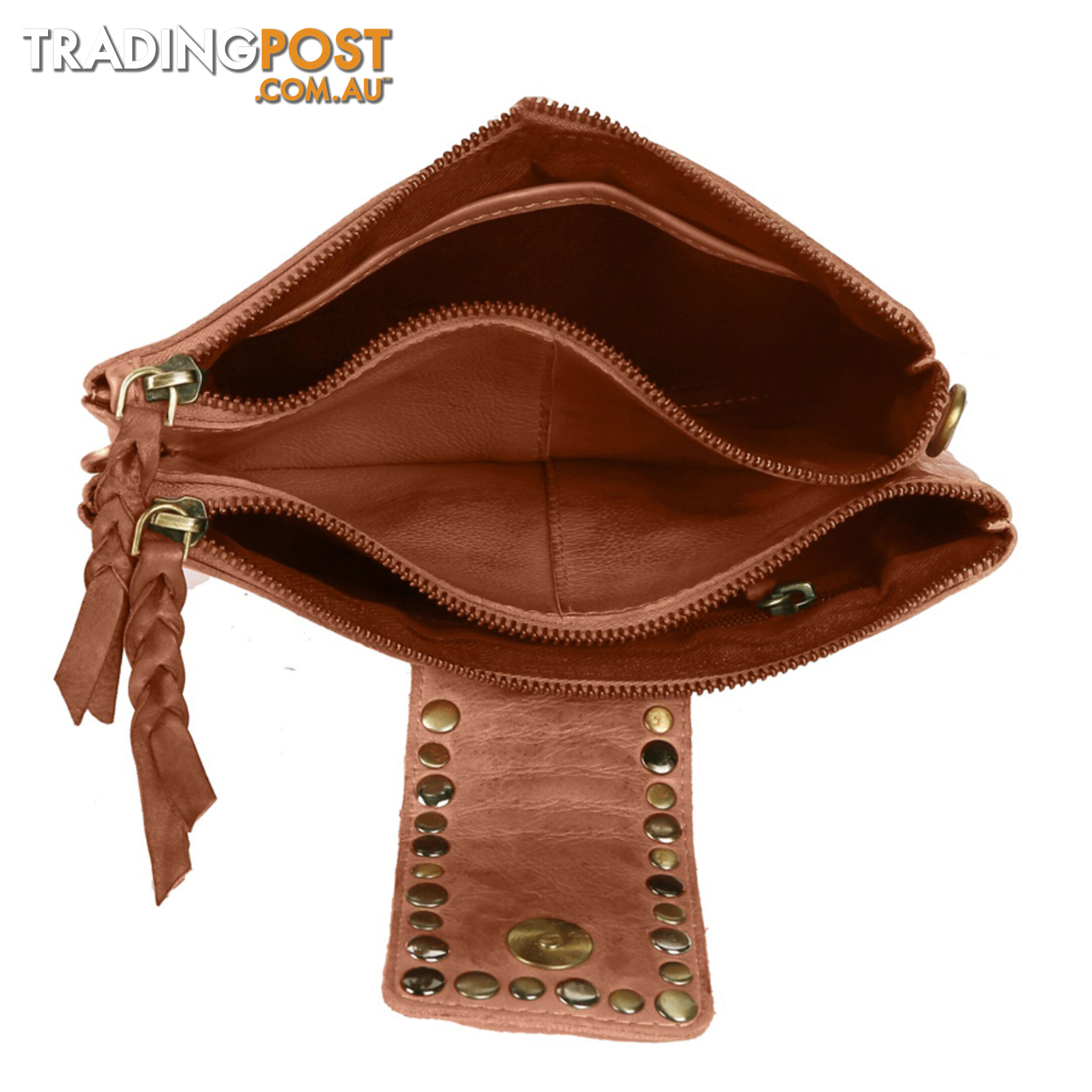 WALDEN TAN GENUINE LEATHER LADIES HANDBAG