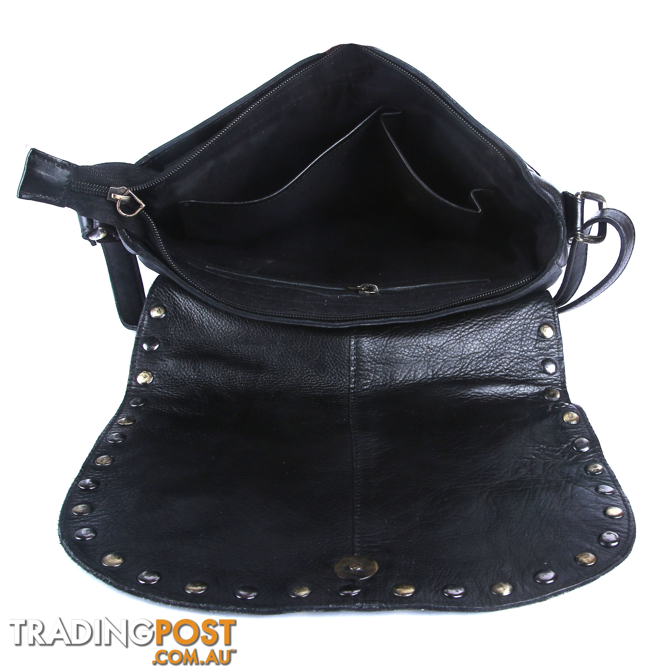 BARNES Brown Genuine Leather Crossbody Womens Bag