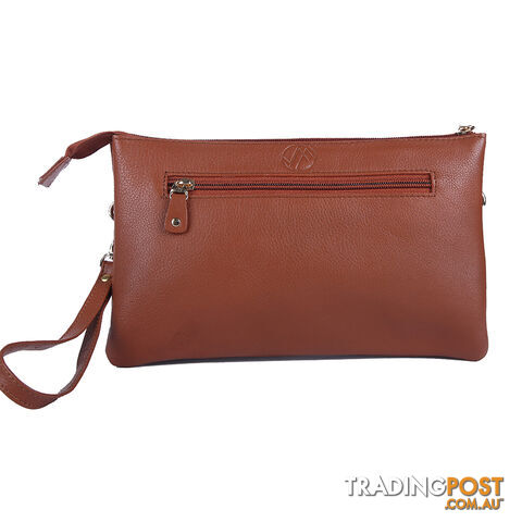 LIBERTY TAN WOMENS GENUINE LEATHER CROSSBODY BAG