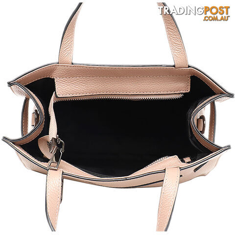 KIND TAUPE GENUINE LEATHER WOMENS HANDBAG - photo 2 of 3